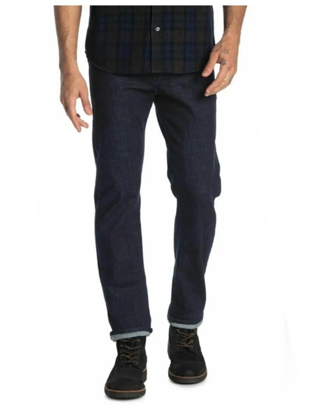 Men's Outland Dusty Slim Straight Jeans Dark Washed Denim 32x31